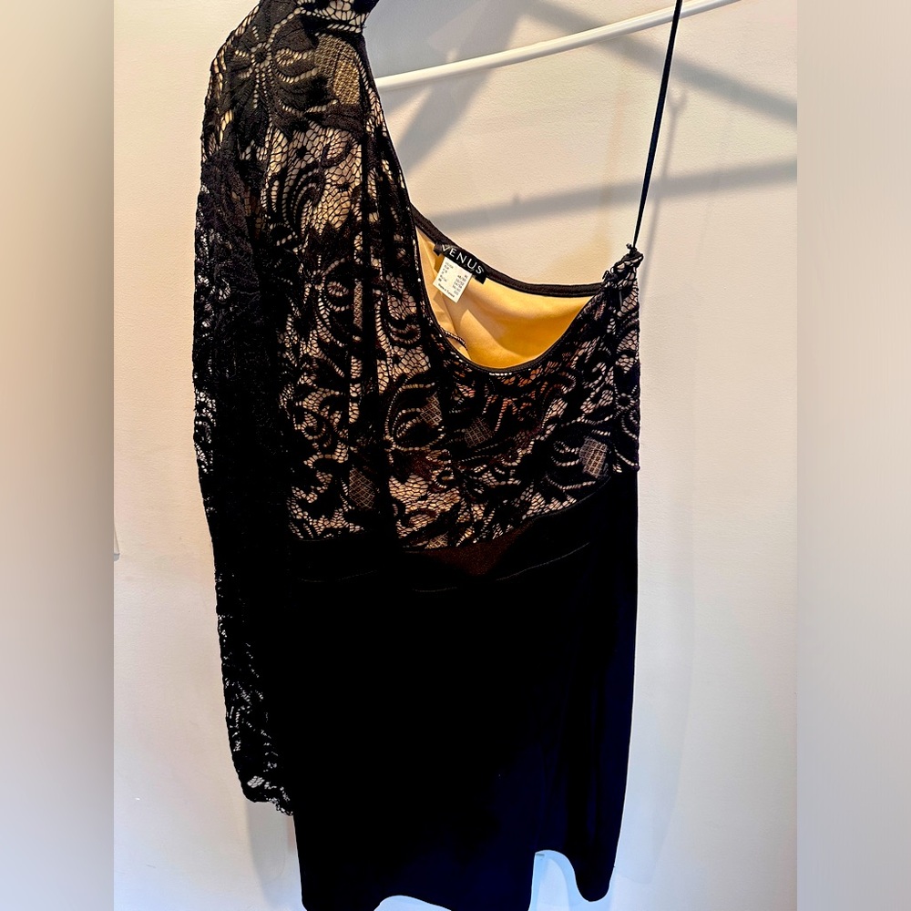 Venus XL black one armed dress.